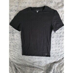 Men's TED BAKER LONDON  Black Cotton Blend V-neck T-shirt. Mens Small